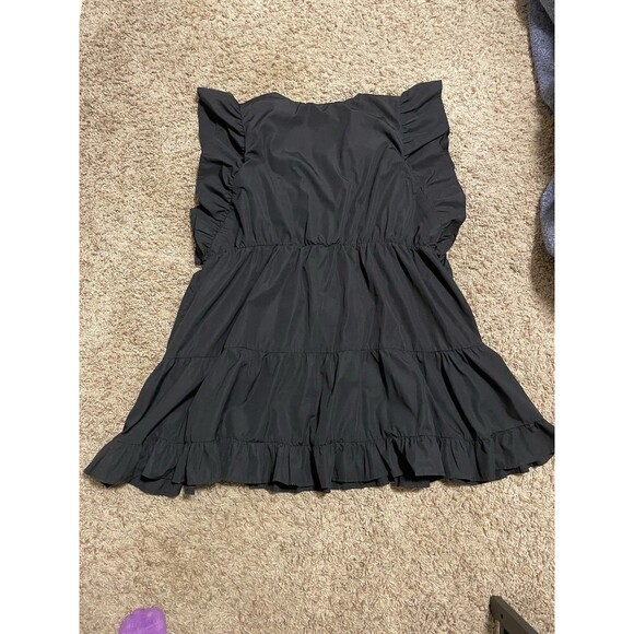 Abercrombie & Fitch Dress Womens 3XL Black Ruffle V Neck Tiered Pockets XXXL - Picture 3 of 6